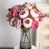 Artificial Flowers Silk Peony Big Bouquet Arrangement Party Decoration Wreath