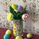 1:12 scale roses miniatures dolls house accessory vase floral bouquet pretty  flowers decoration floral bouquet Easter Easter eggs