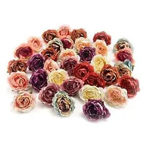 Fake flower heads in bulk wholesale for Crafts Carnation Silk Flowers Peony