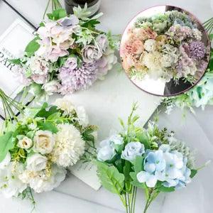 Artificial Peony Rose Flowers Silk Fake Bunch Bouquet Home Wedding Party Decor