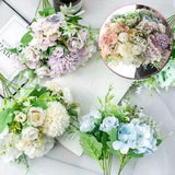 Artificial Peony Rose Flowers Silk Fake Bunch Bouquet Home Wedding Party Decor