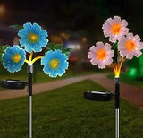 2PCS Solar Lights Outdoor Garden Daisy Flowers Decorative Stake Light