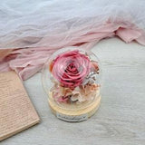 Eternal rose glass dome, Preserved flower gift, gift for her, Valentine's Day, Mother's Day gift, forever rose PF-031