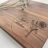 Personalized Cutting Board, Engraved Cutting Board, Mothers Day Gift, Happy Mothers Day, Kitchen D??cor, Sun Flower Board, Mom's Kitchen, 156