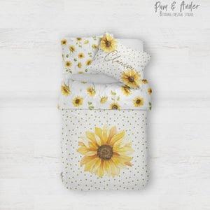 SUNFLOWER BEDDING SET, giraffe crib bedding, gift, customized baby blanket, personalized bed, customizable bedding, personalized?bedding