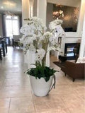 Home Decor Silk Orchid Arrangement. Floral Arrangement, House Warming Gift .