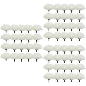 60 Pcs Crafts DIY Flowers Carnation Head Dinner Table Decor Decoration