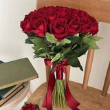 Red roses bouquet, Burgundy Wedding bouquet, bridal bridesmaids bouquets ,spring wedding bouquet, Real touch red roses , floral bouquet