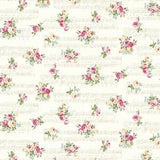 Rose Waltz Ruru Floral Small Rose Bouquets on Cream Quilt Gate Sold by the Yard