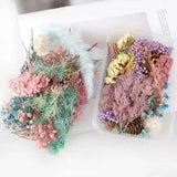 1 Box Colorful Dried Flower Plant Aromatherapy Candle Epoxy Resin Pendant