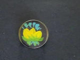 Brooch "Yellow water lily" handmade