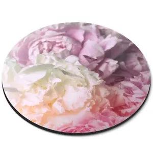 Round Mouse Mat Vintage Peony Flowers #52376