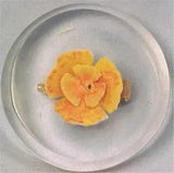 Vintage Lucite Pin Peach Carnation Flower Large Brooch Retro 1950s Nice