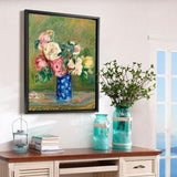 Pierre-Auguste Renoir,Bouquet of Roses,Vase still life,canvas print,canvas art,canvas wall art,large wall art,framed wall art,p621