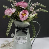 Galvanized Milk Can Vase Floral Arrangement Decor/Farmhouse Rustic/ Shabby Chic Vase/Gift