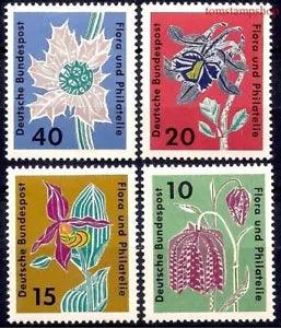 Germany 1963 Flowers Orchids Lily Plants Nature Animation 4v set MNH