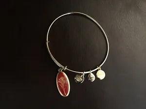 Alex and Ani LOVE POTION CARNATION Charm Bangle Yellow Gold New W/Tag Card & Box