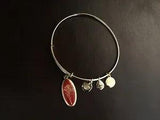 Alex and Ani LOVE POTION CARNATION Charm Bangle Yellow Gold New W/Tag Card & Box