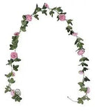 8.2Ft Artificial Peony Flower Garland Hanging Greenery Vine Silk Rosy Brown