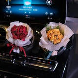Rose Car Accessories, Dried Flower Bouquet, Handmade Mini Flowers Car Vent Clips, Car Air Freshener, Car Scent Diffuser, Gift for Her