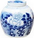 Ancestor Jar Peony Flower Colors May Vary Blue White Variable Handmade