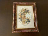 Vintage Woodland Cottage collectables Dried Flowers picture framed silk UK wall