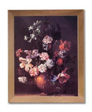 Tulips Rose Carnations Flowers Contemporary Wall Picture Honey Framed Art Print