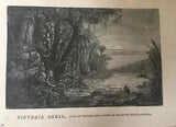 Antique Print Victoria Regia C1877 Engraving Lilies On The River Berbice Guiana