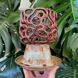 Red White Grey Gold Pedestal Orchid Planter Pot with Holes and Optional Saucer