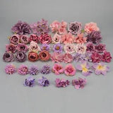 44Pcs Artificial Silk flower Heads Combo Set Bulk Wedding Home table party Decor