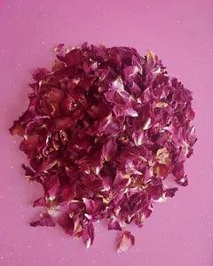 Natural Dried Dark Pink Rose Petals - 4 Oz