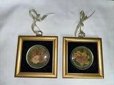Vintage HOPKINS DESIGNS Picture Framed Real Virginia Flowers Dried 2 Pcs