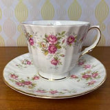 Duchess China "June Bouquet" Tea Cup and Saucer, English Bone China Teacup and Saucer