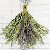 120 PCS Dried Eucalyptus Stems & Lavender Flowers Bundle for Shower, 120PCS