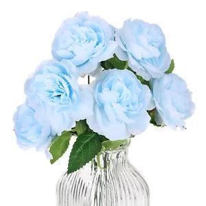 Peonies Artificial Flowers, Fake Peonies Artificial Peony Home Decor, Blue