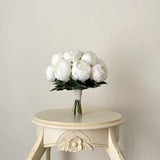 White peony bouquet,Wedding bouquet, bridal bridesmaids bouquets , real touch wedding bouquet,  Big White Peony Boho bouquet, floral design