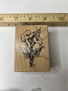 PSX Designs Calla Lily Flowers F1018 Wood Mounted Rubber Stamp