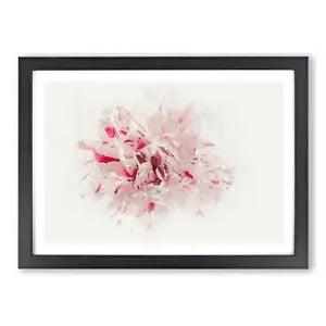 Striking White & Pink Carnation Framed Wall Art Poster Print Picture Large
