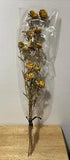 Dried Flower Bouquet Of Safflowers Yellow Warmth 27 1/2in Tall