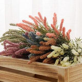 Beautiful Artificial Lavender Flowers Foam Wheat Artificial Plants Bouquet Christmas Crafts Fake Flower Wedding Home Decoration