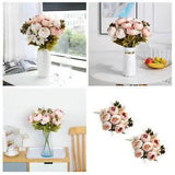 Realistic Flowers Vintage Faux Peony Silk Flower Wedding Home Decor  2 Pack