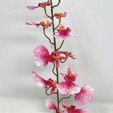14" 1-stem PINK Oncidium ORCHID Soft Silk plant, Stone base
