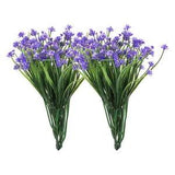 Artificial Flower Heads, Plastic Mini Peony Hydrangea Purple Faux Flowers 6Pcs