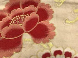 6211971: JAPANESE KIMONO / ANTIQUE NAGOYA OBI / WOVEN PEONY & FLOWER