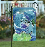Toland Watercolor Blue Lilies 12x18 Close Up Lily Flower Garden Flag