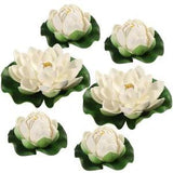 6PCS Pond Decoration Water Lily Artificial Pond Plants Artificial Water Lilies