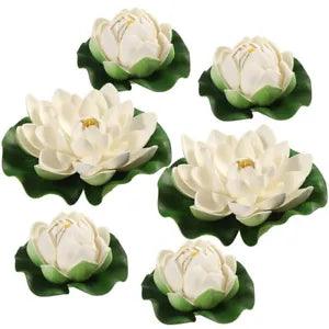 6PCS artificial foam lotus artificial water lily flowers aquarium plant