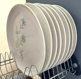New Vintage Taylor Smith Blue CARNATION EVER YOURS Boutonniere Dinner Plates X 8