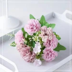 Carnation Simulation Bouquet Mother's Day Gift Party Decor Artificial Flowers