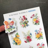 Vintage Florals Volume 5 ? Flower bouquet stickers for cards, letters, scrapbooking, art journa, bujo, bullet journals, planning, decoration